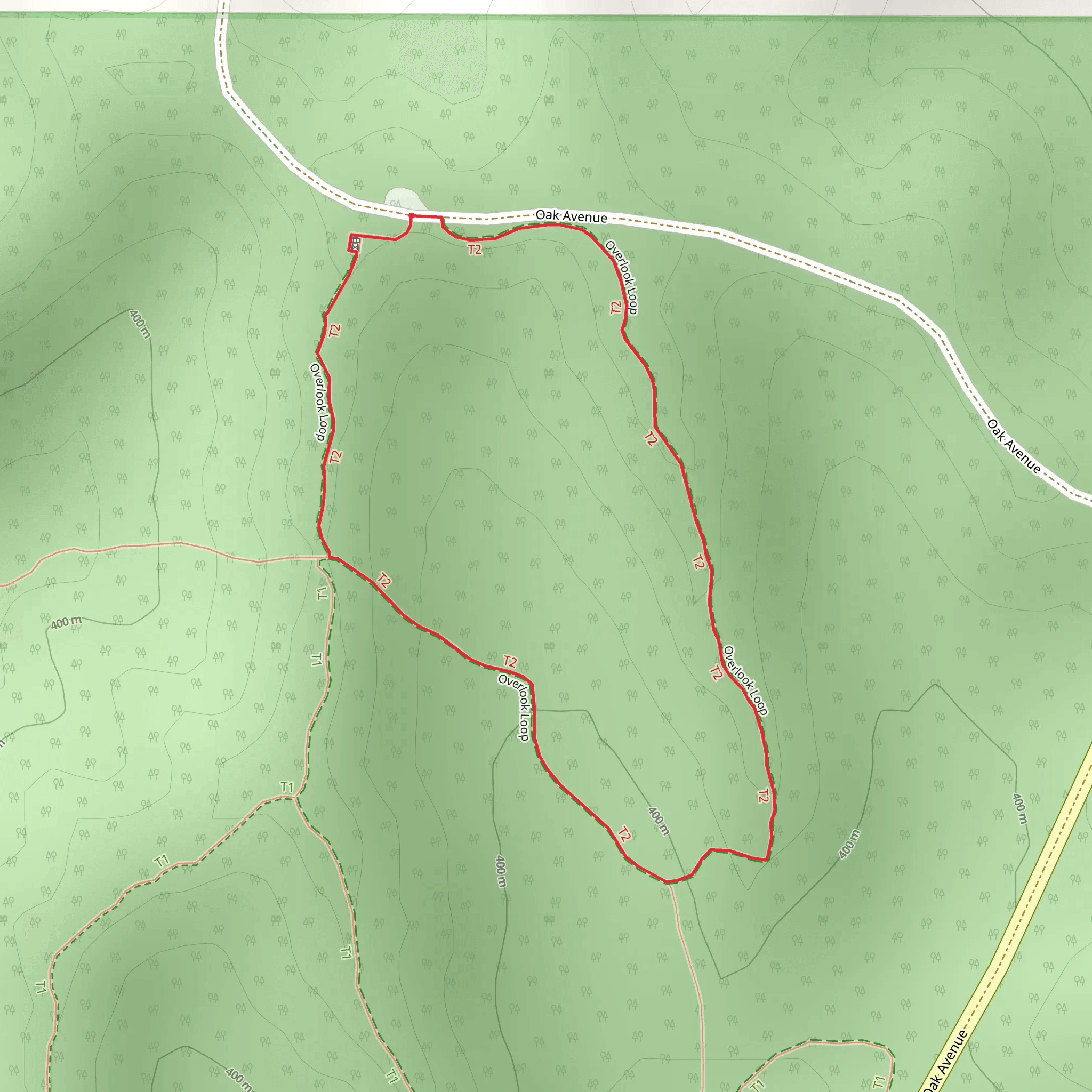 Oak Avenue Loop mobile static map