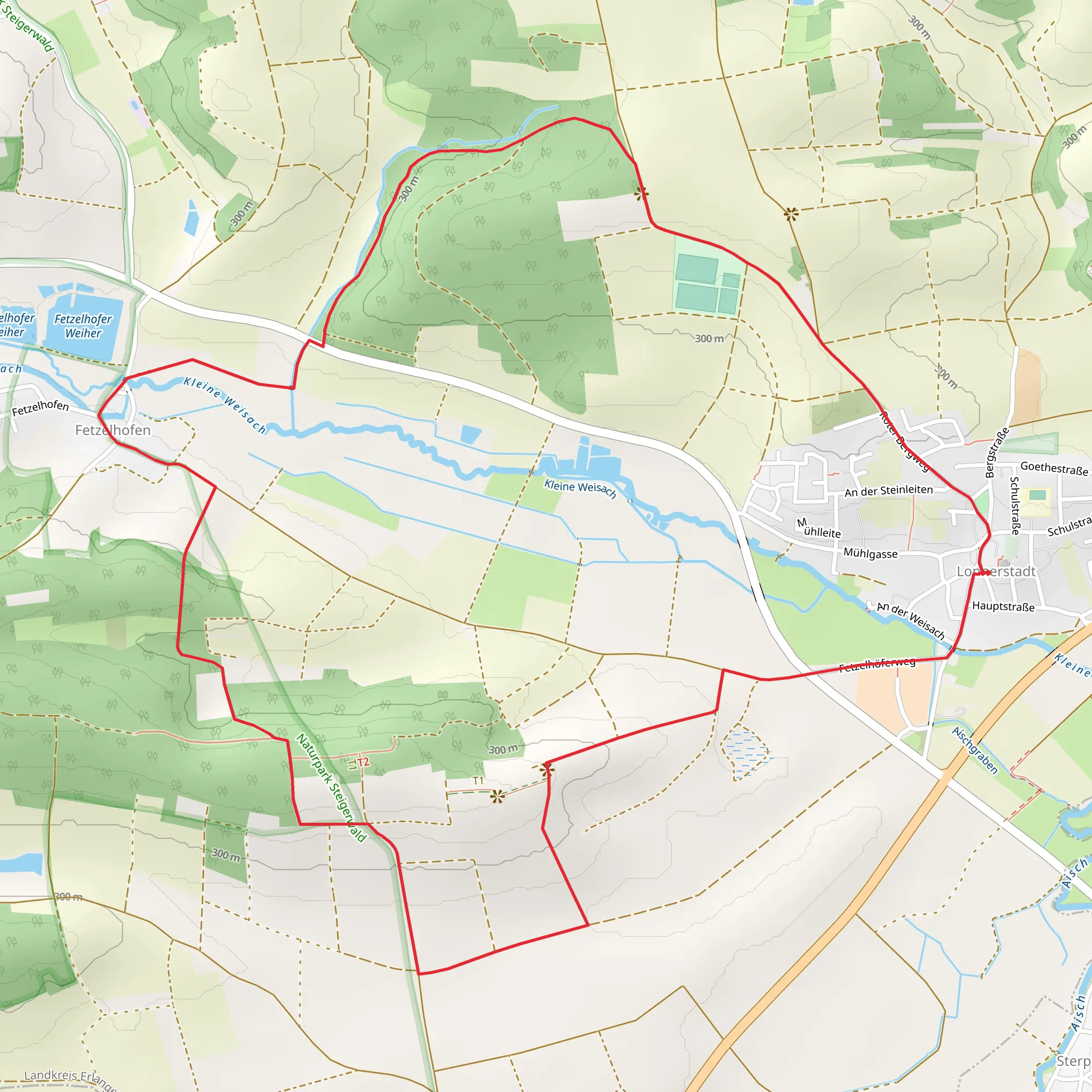 Rundweg Lonnerstadt Round mobile static map