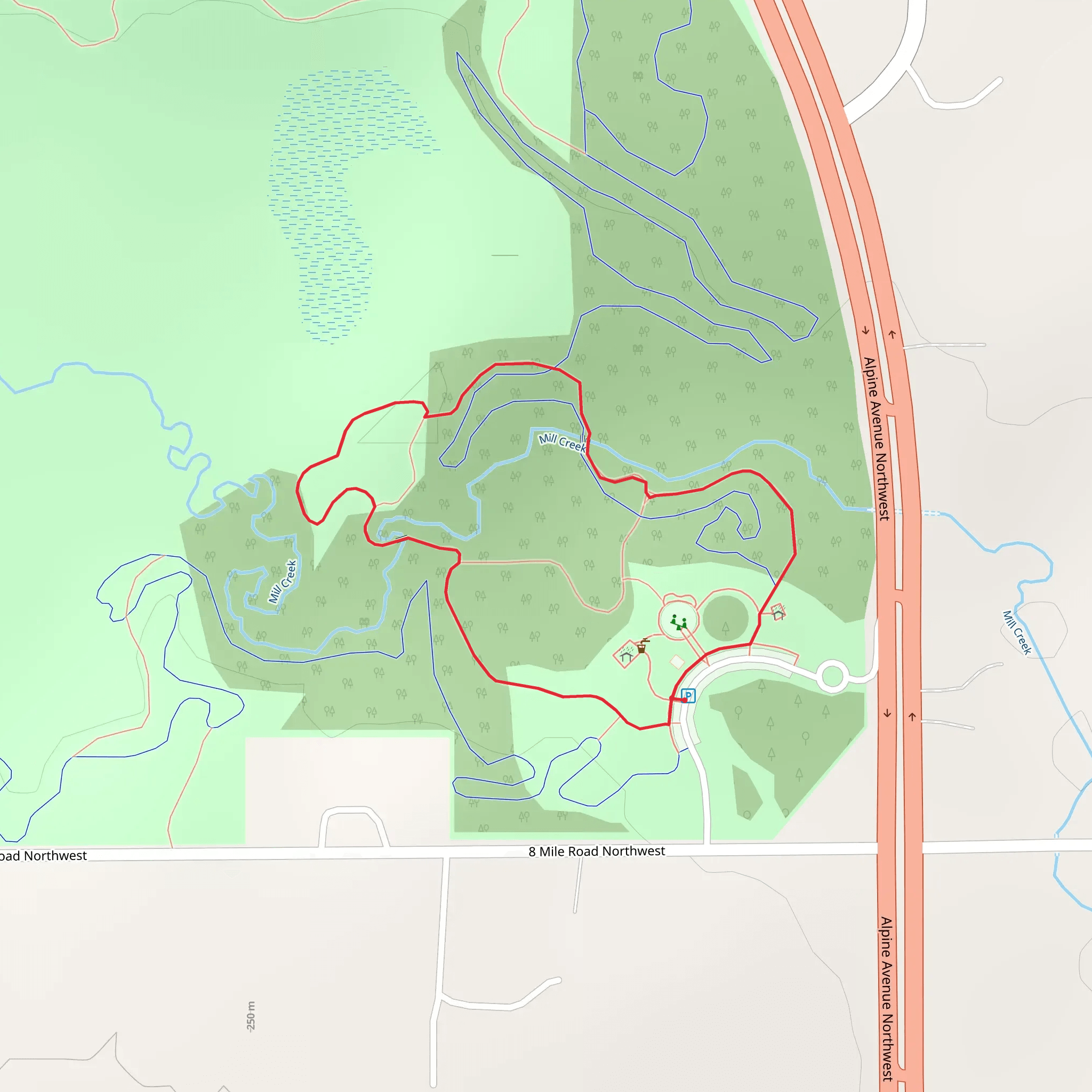 Mill Creek Loop mobile static map