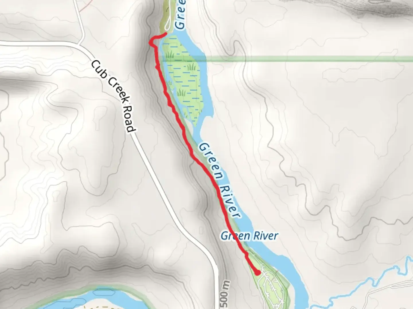 An image depicting the trail Green River Trail and its surrounding area.