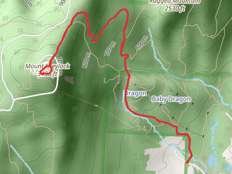 Mount Greylock Loop via Bellows Pipe Trail