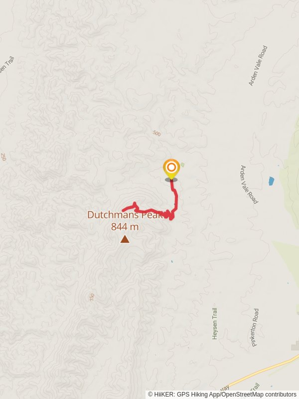 Dutchmans Summit Track mobile static map