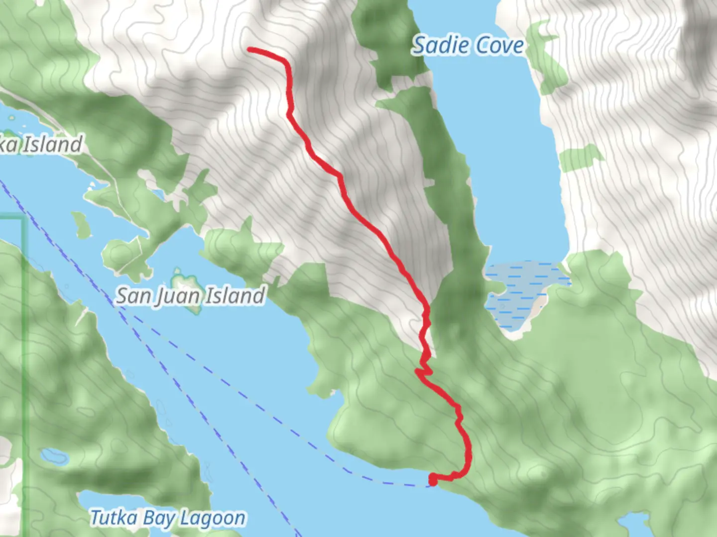 An image depicting the trail Grace Ridge Out and Back and its surrounding area.