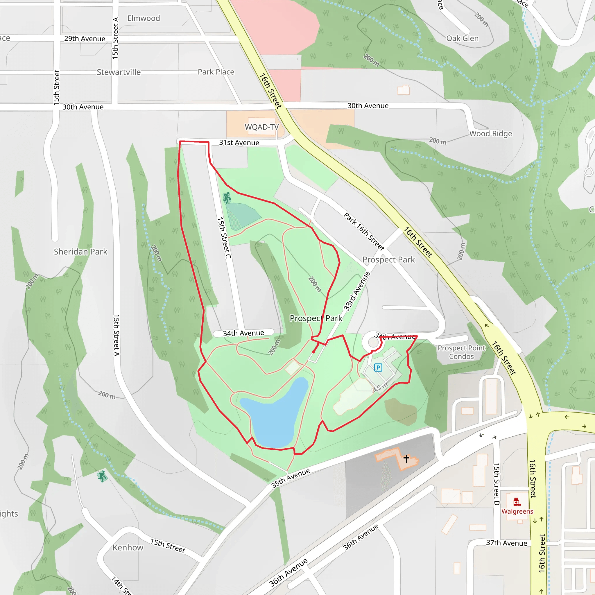 Prospect Park Loop mobile static map