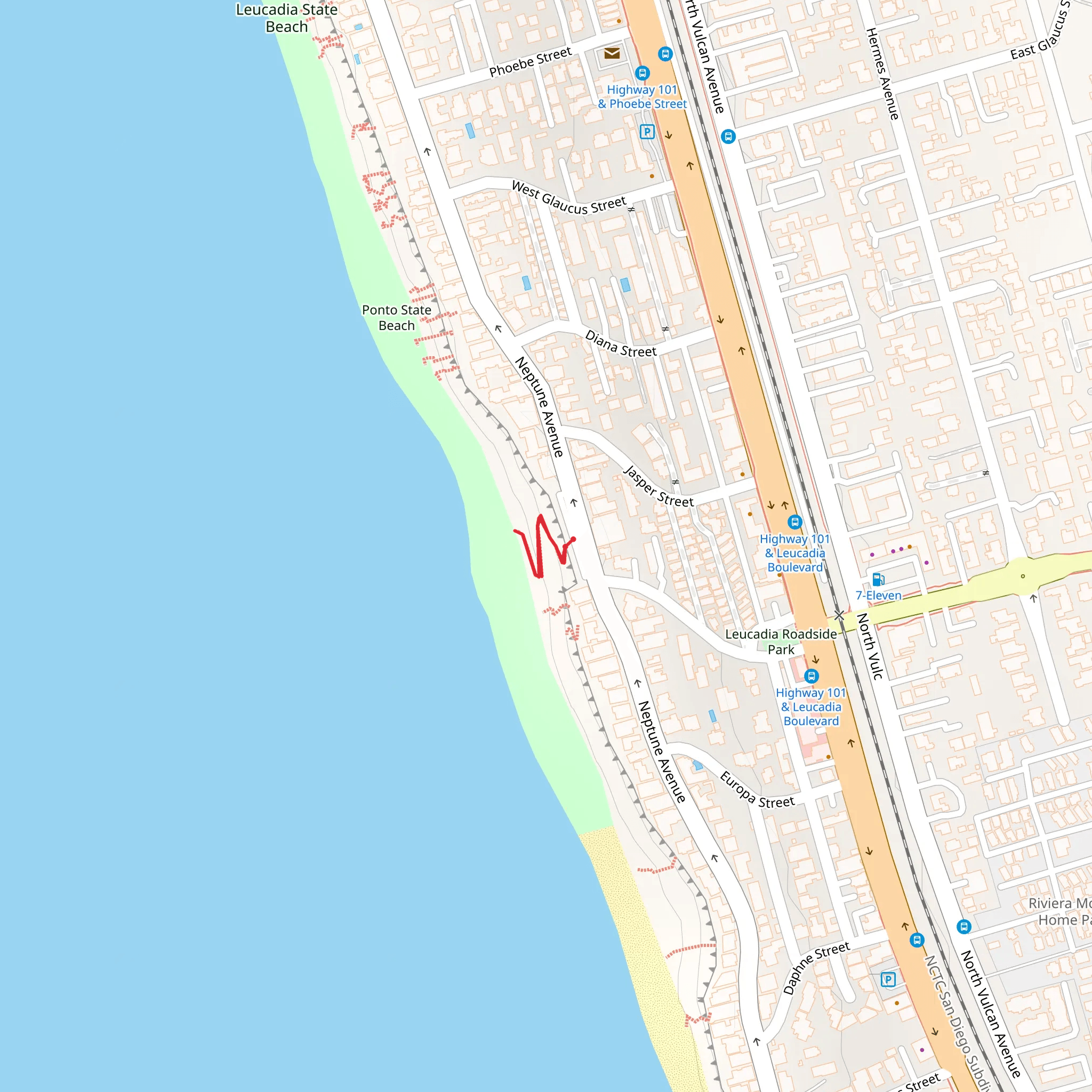 Neptune Avenue mobile static map