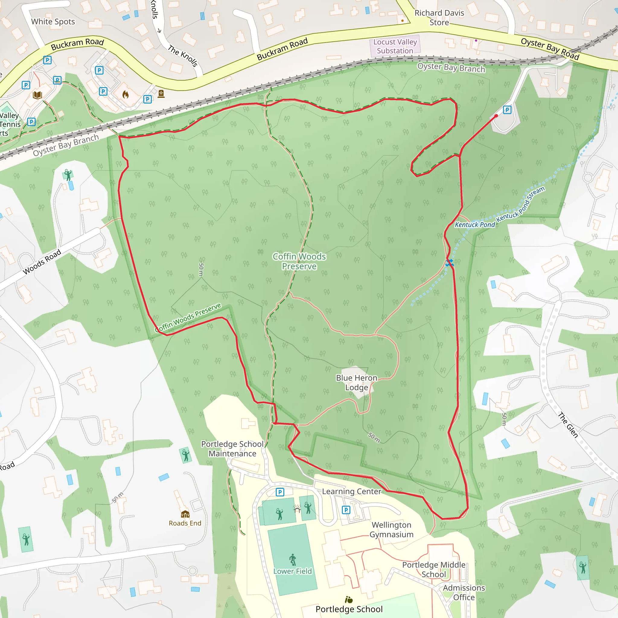 Matinecock Loop mobile static map