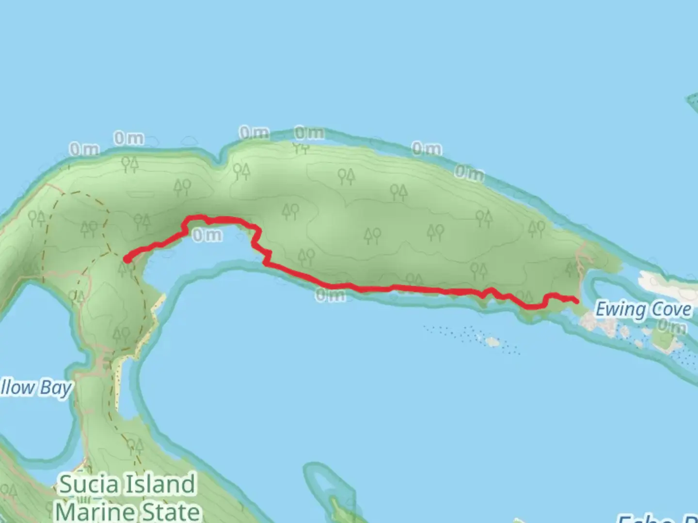 An image depicting the trail Ewing Cove Trail and its surrounding area.