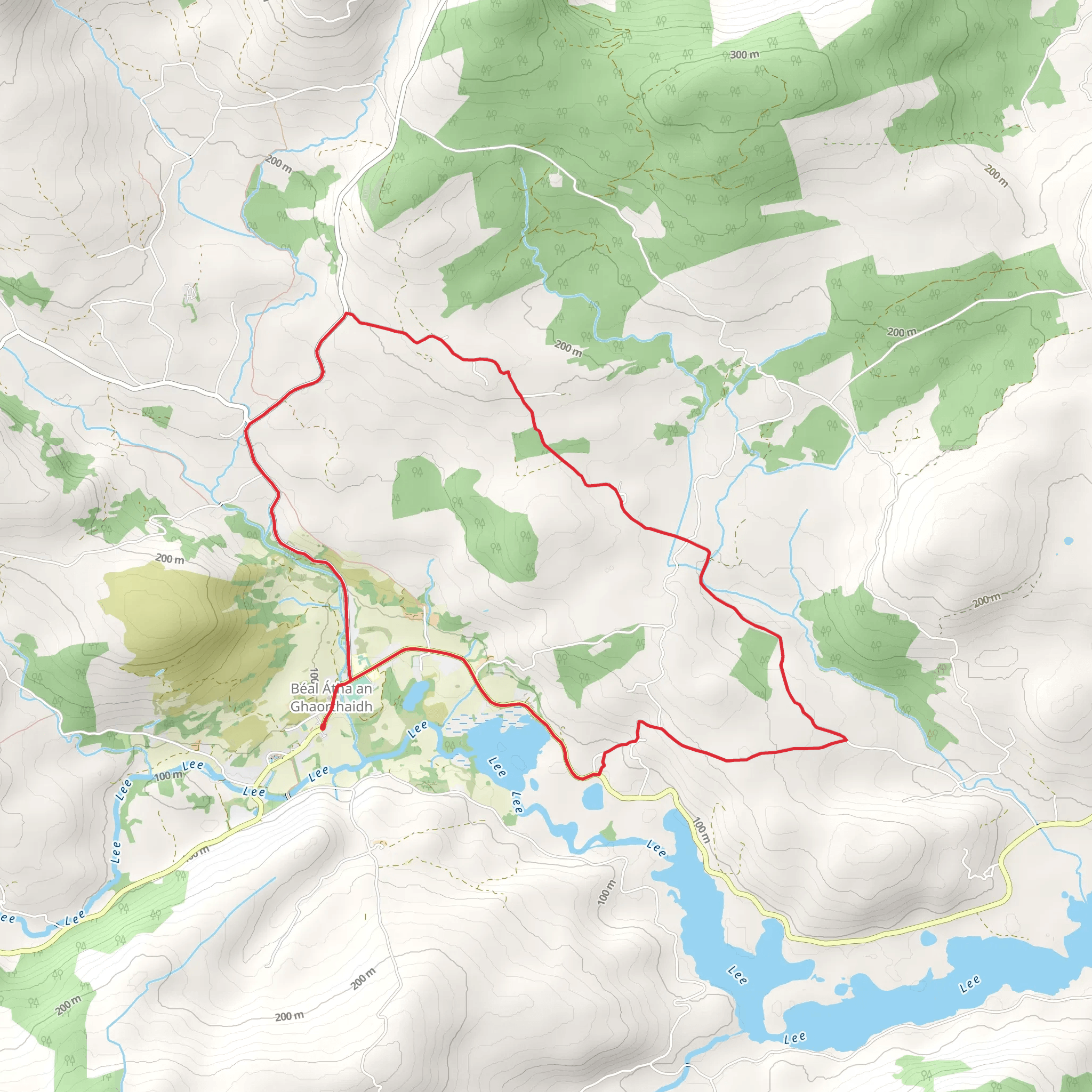Ballingeary Loops – Rathgaskig Loop mobile static map