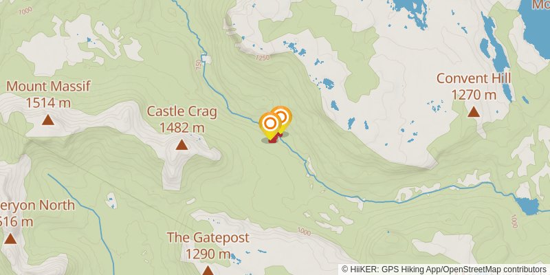 Overland Track spur 8 Map
