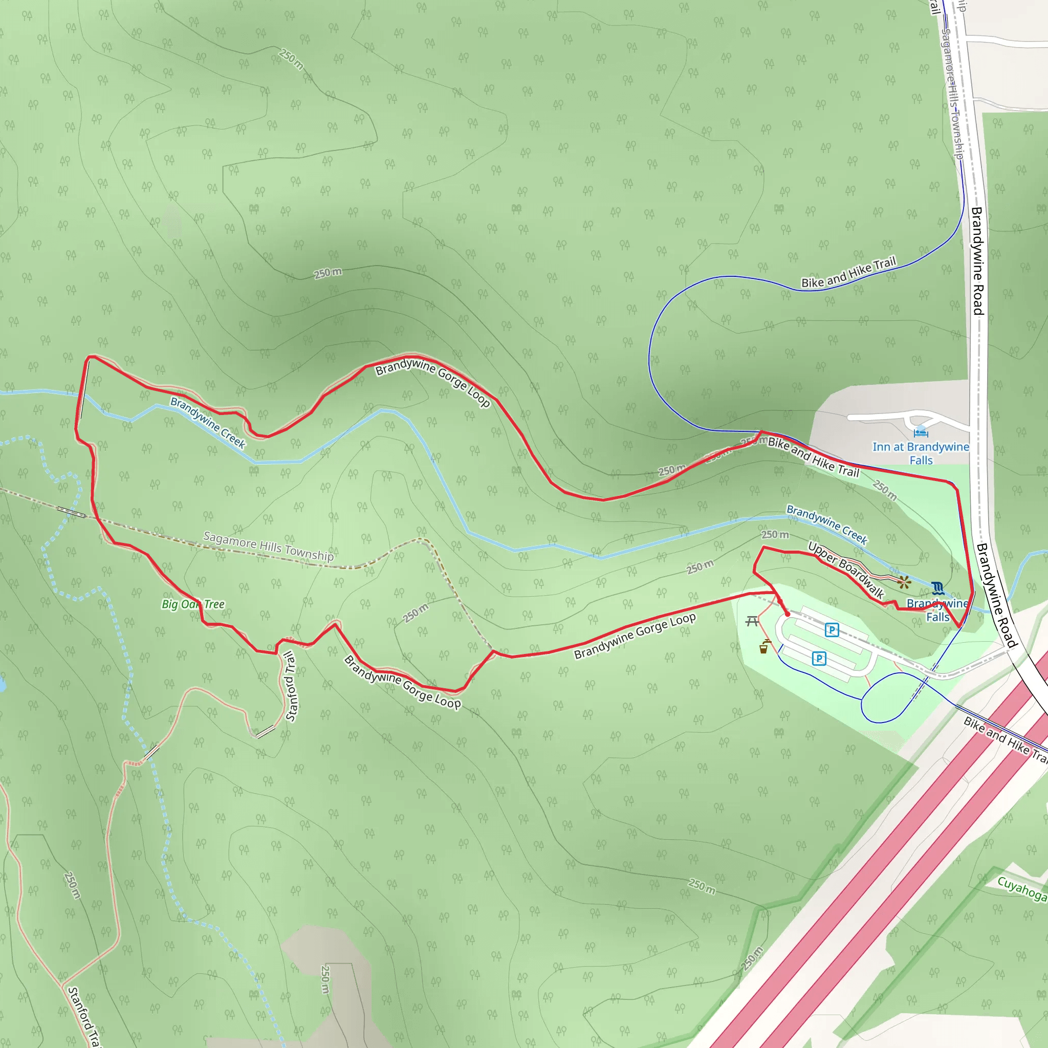 Brandywine Gorge Trail mobile static map