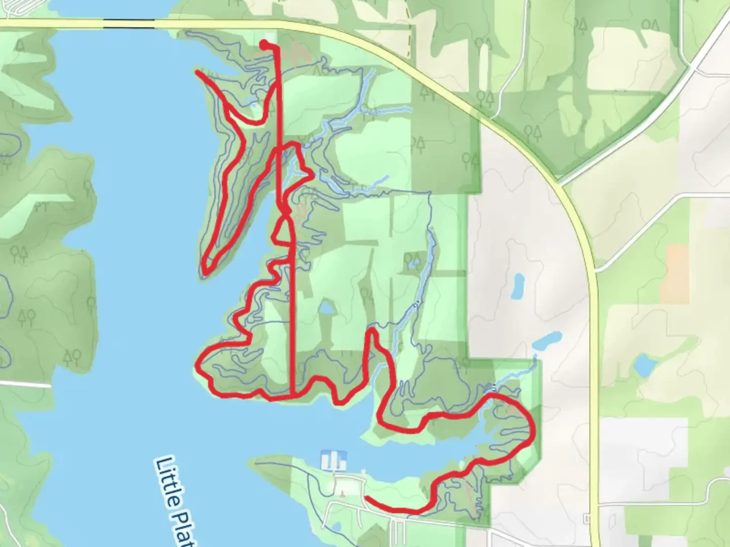 An image depicting the trail Backbone Trail and Whispering Pine Trail and its surrounding area.