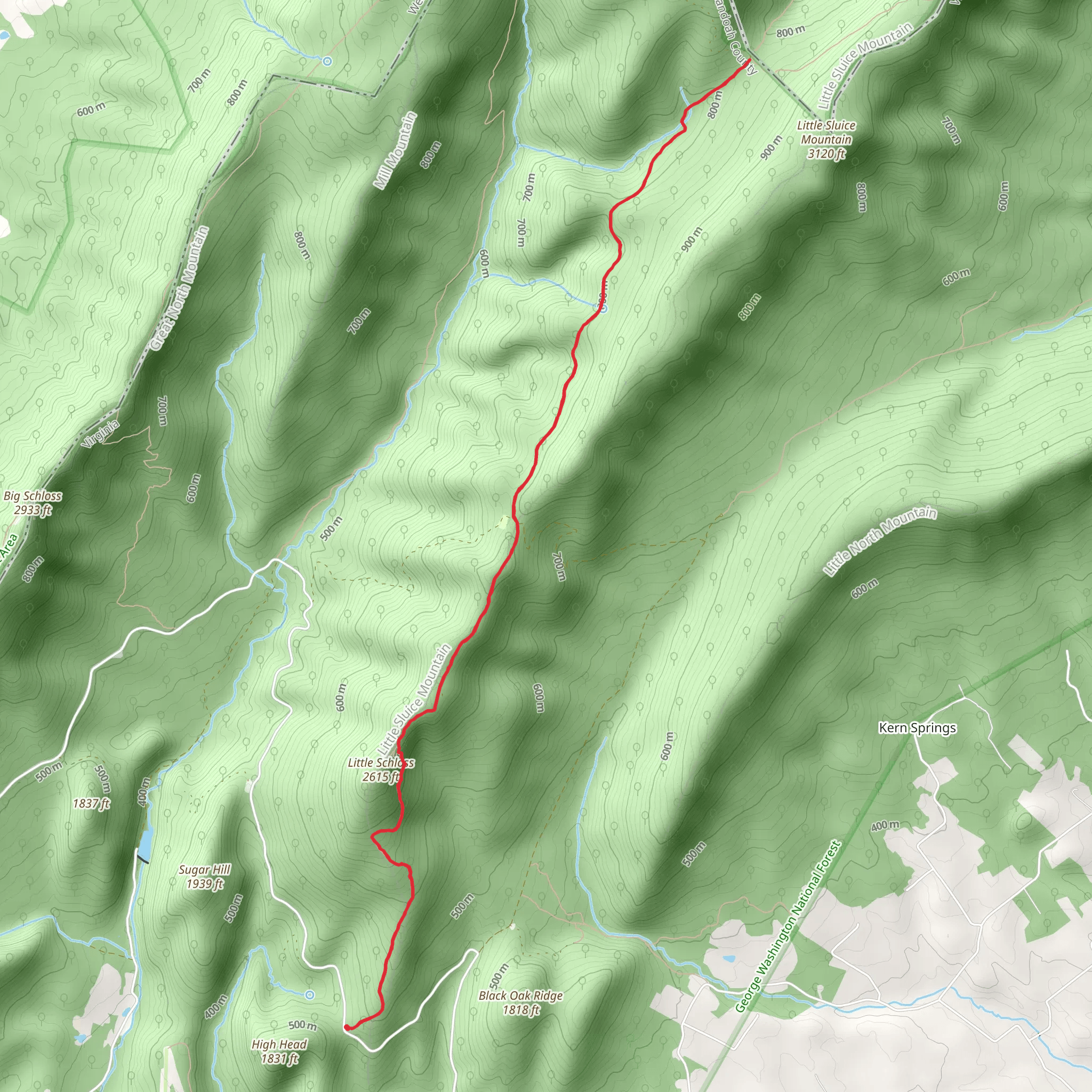 Little Sluice Trail mobile static map