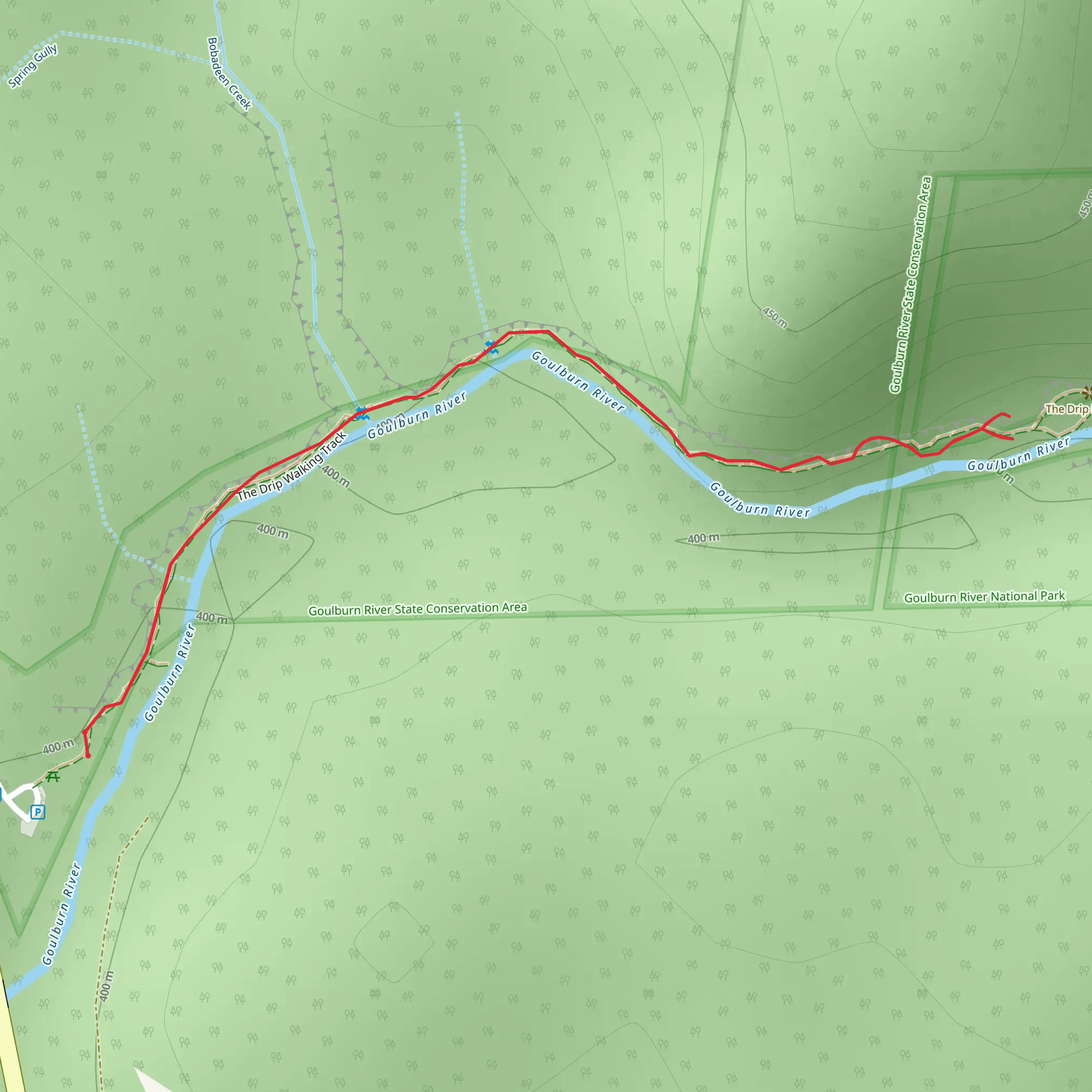 The Drip Track mobile static map