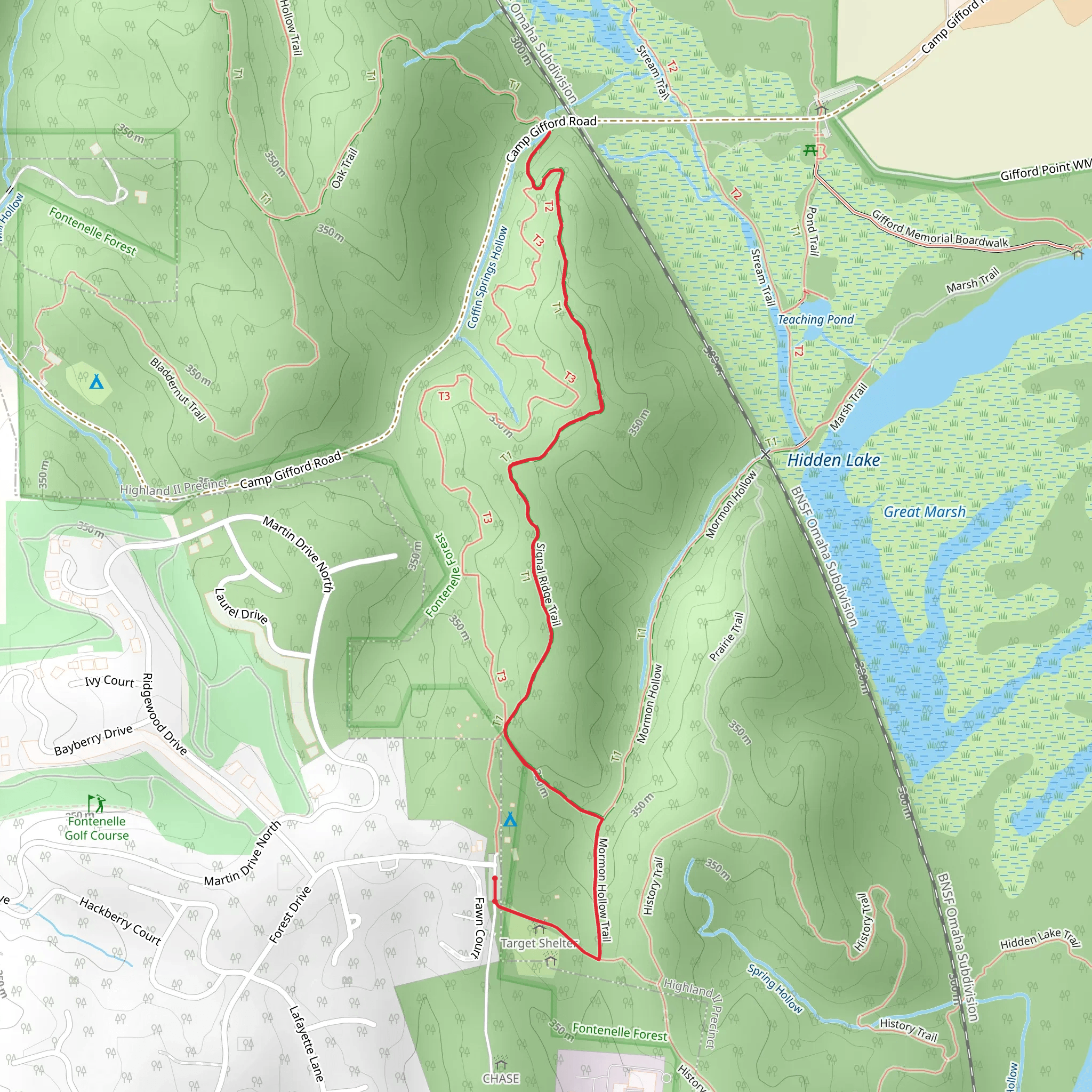 Signal Ridge Trail - Camp Wakonda mobile static map