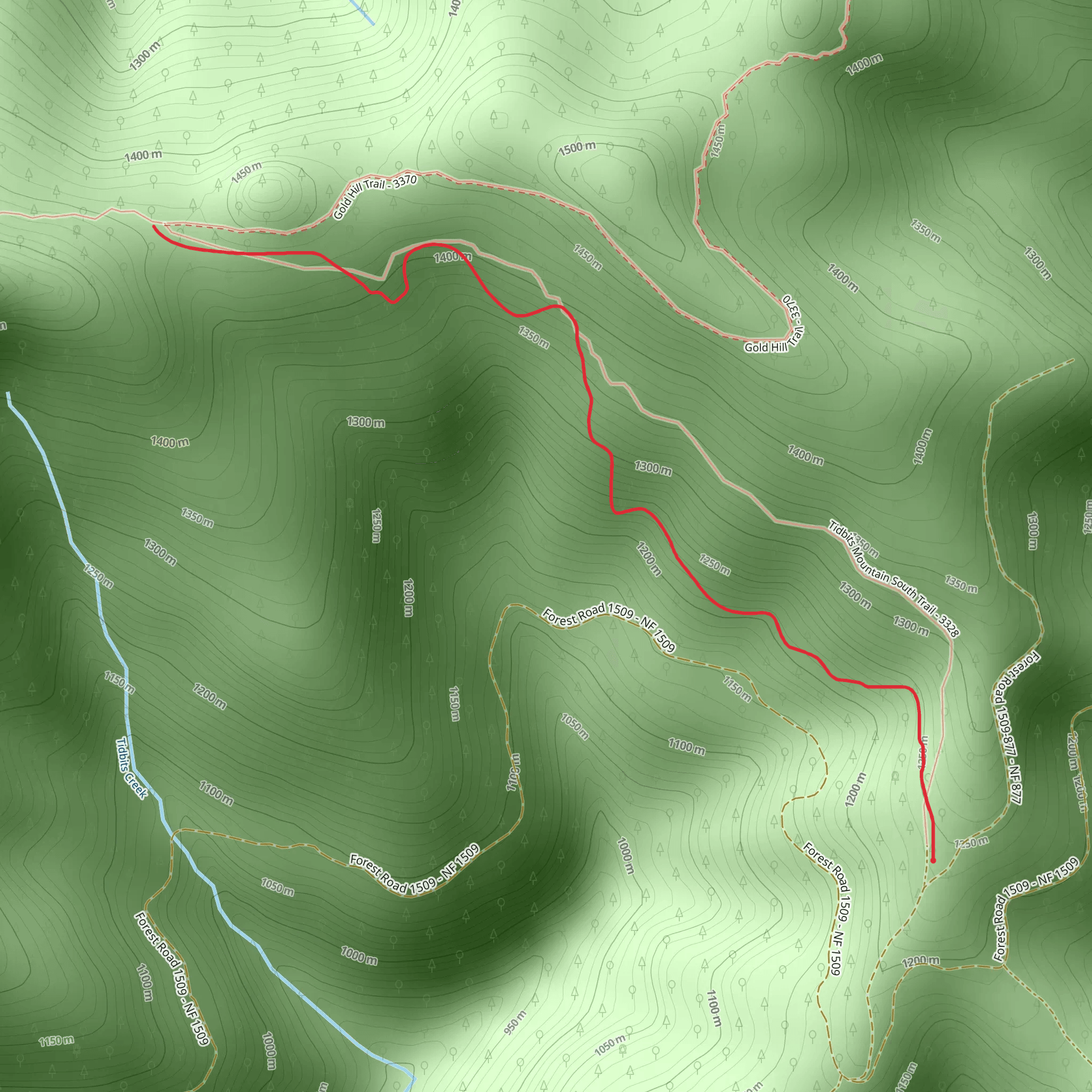 Tidbits South Trail mobile static map