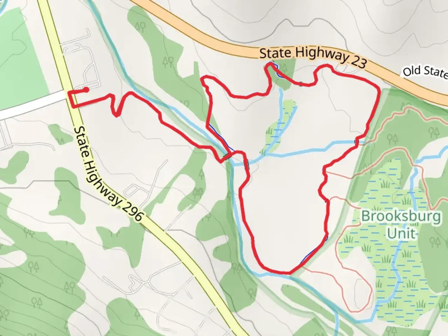 An image depicting the trail Windham Loop Path and its surrounding area.