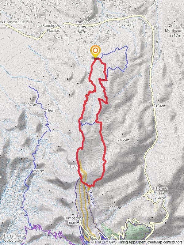 Arroyo Agya Sarca and North Crest Trail mobile static map