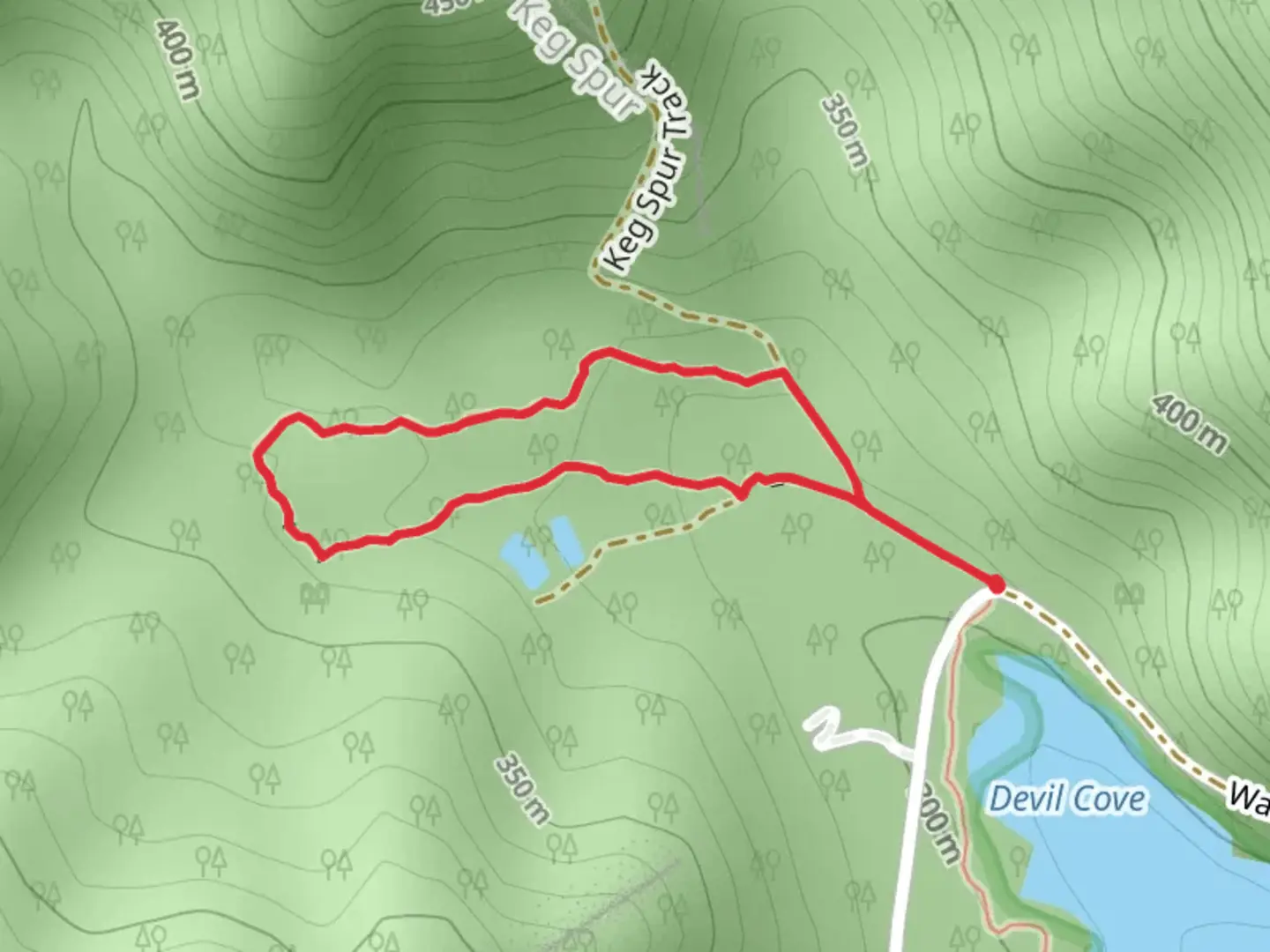 An image depicting the trail Perfect Cure Creek Nature Trail and its surrounding area.
