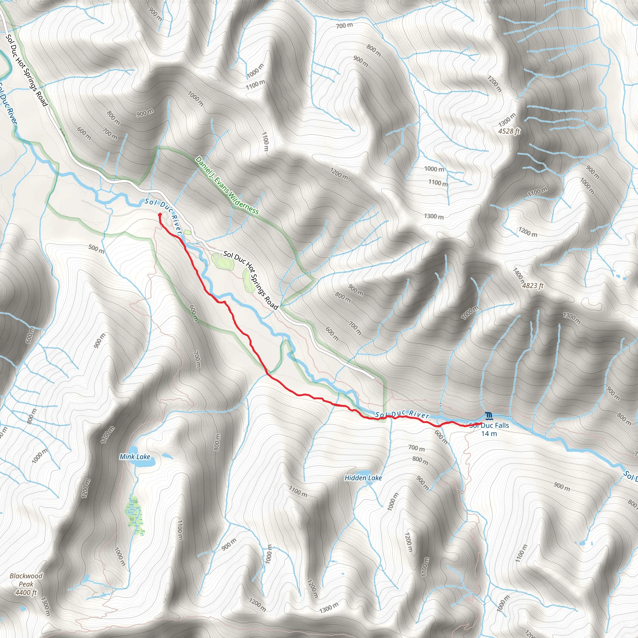 Lover's Lane Trail mobile static map