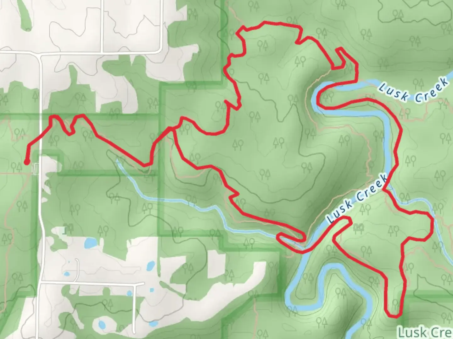 An image depicting the trail ADT and River to River Loop Trail and its surrounding area.