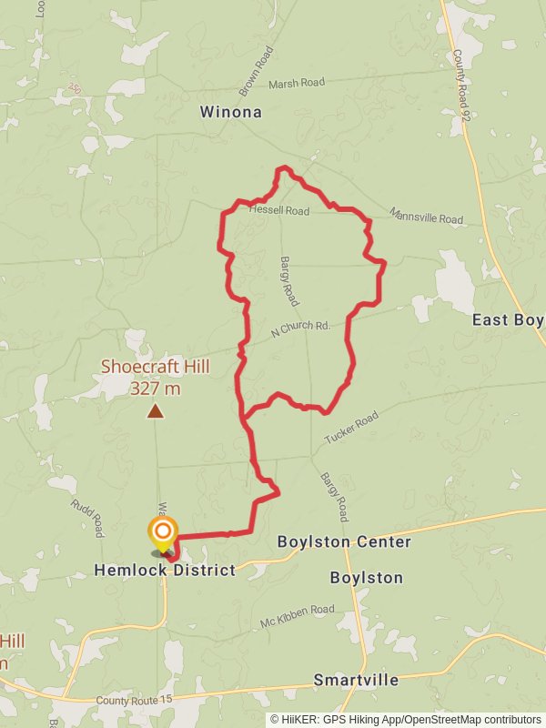 Winona Way - Ted's Turn Loop mobile static map