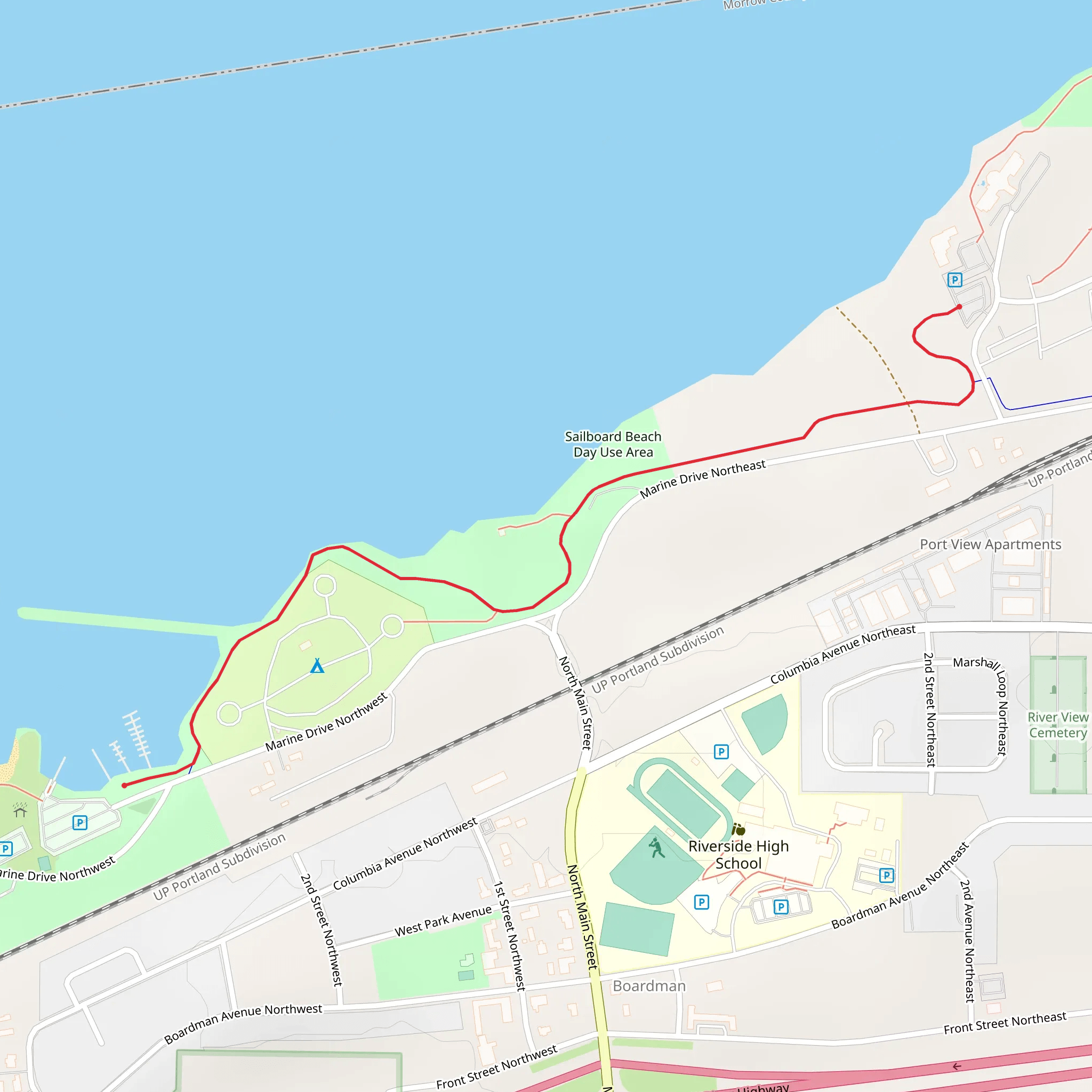 Sailboard Beach mobile static map