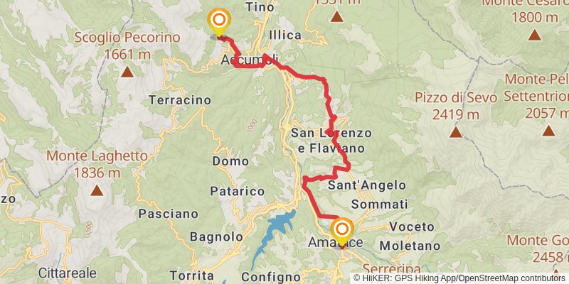 Cammino Nelle Terre Mutate stage 11 Map