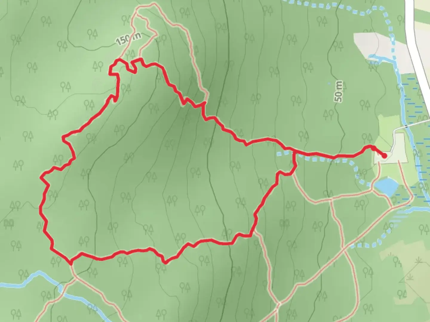An image depicting the trail White Square - C Loop and its surrounding area.