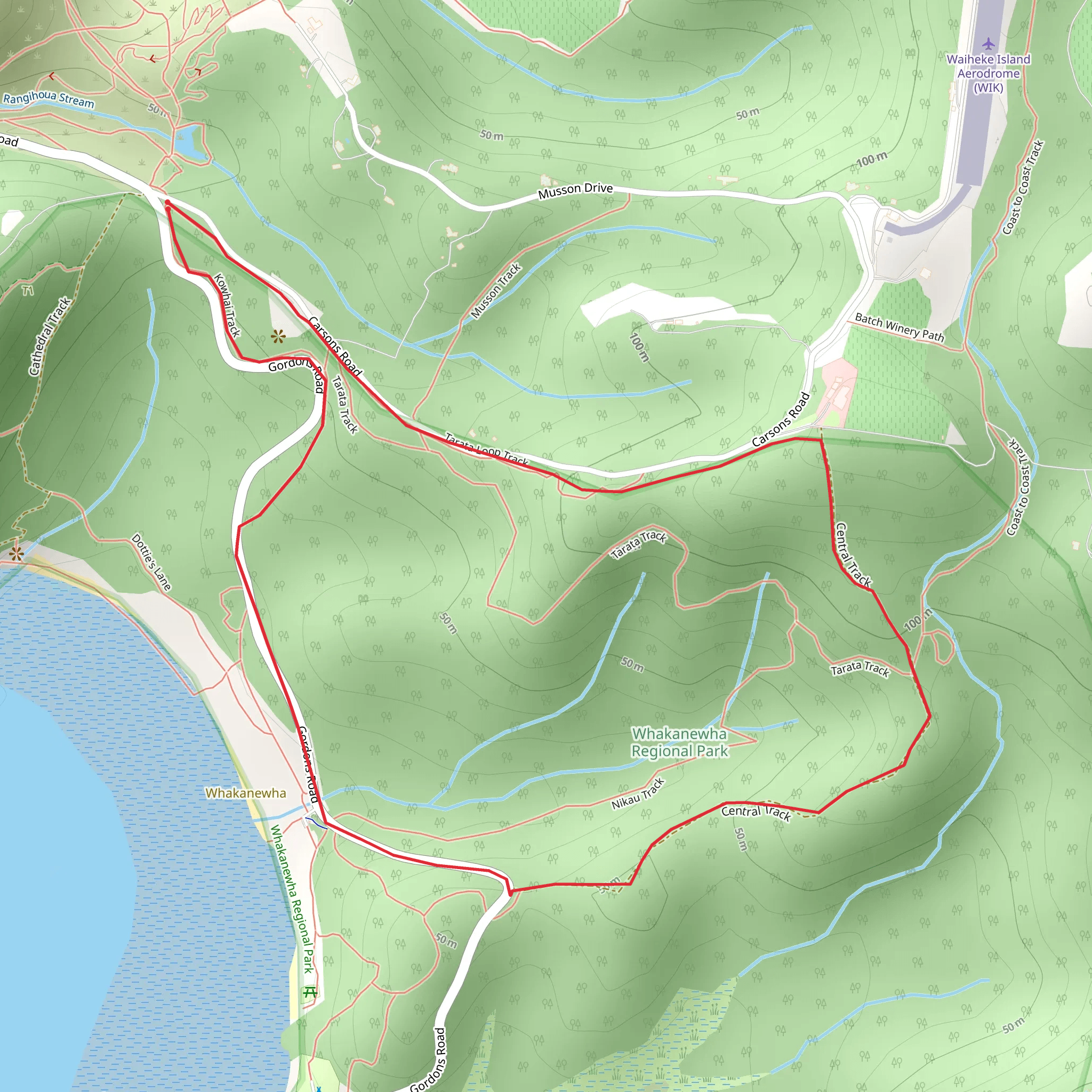 Central Track mobile static map