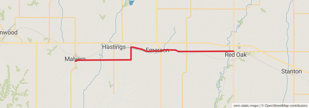 American Discovery Trail - Iowa stage 38 Map