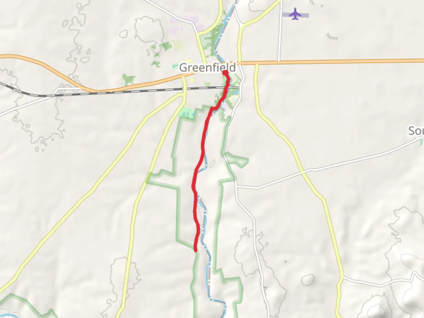 An image depicting the trail Paint Creek recreation Trail and its surrounding area.