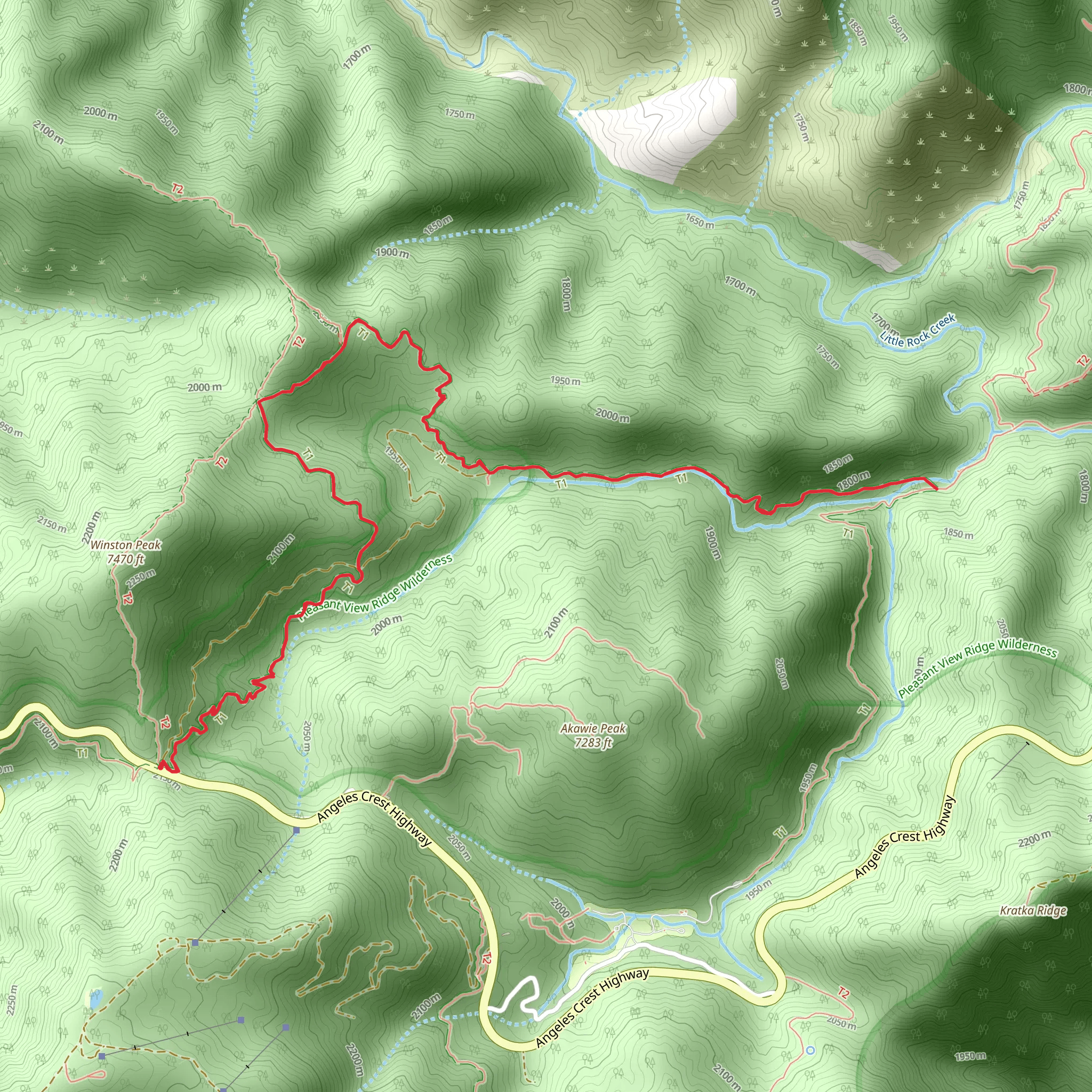 Pacific Crest Trail - Silver Moccasin NRT mobile static map