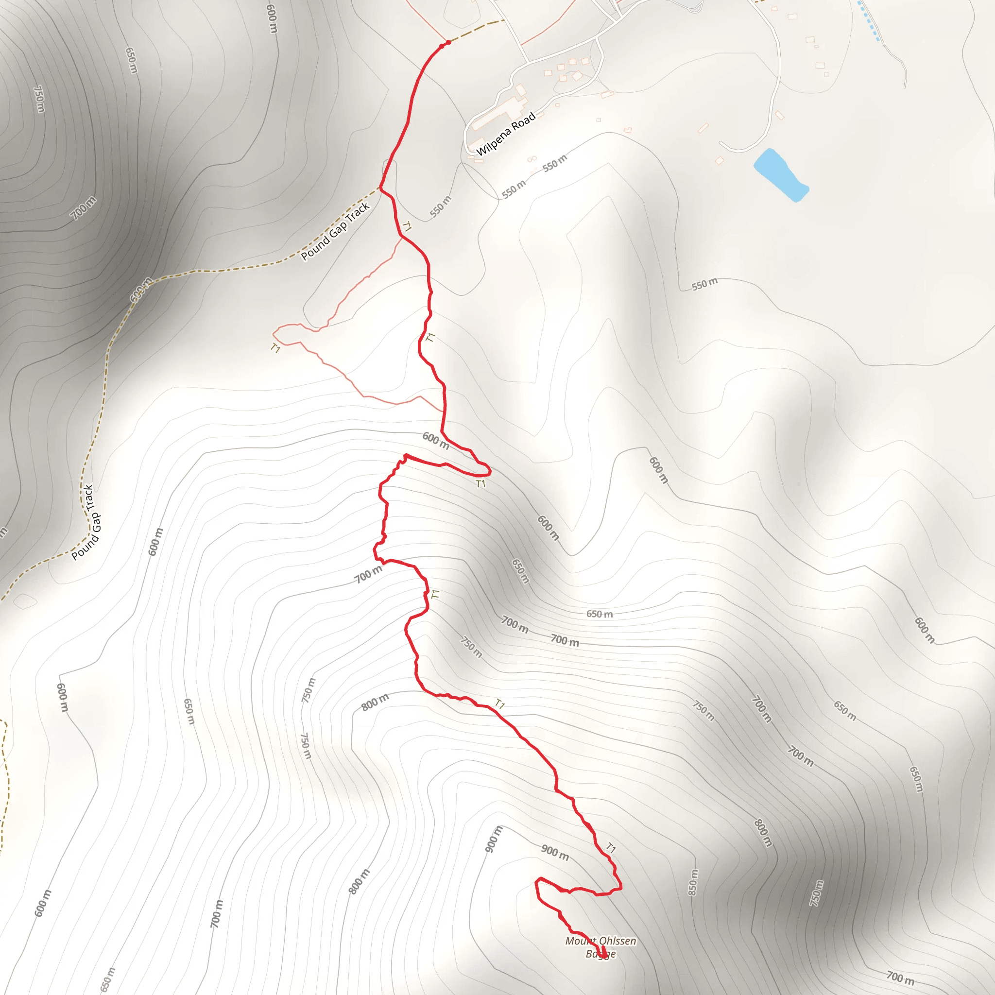 Mount Ohlssen Bagge Hike mobile static map