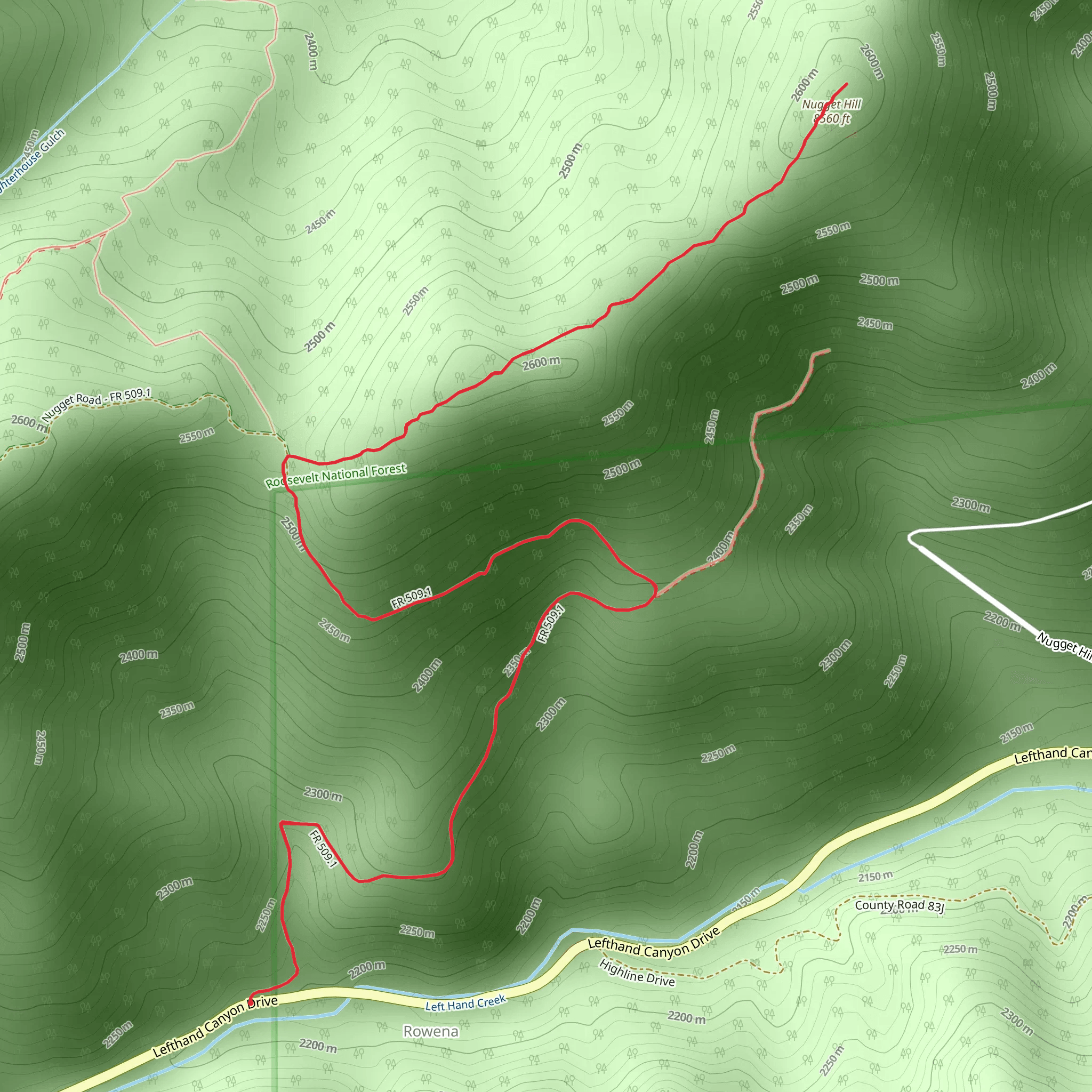 Nugget Hill mobile static map
