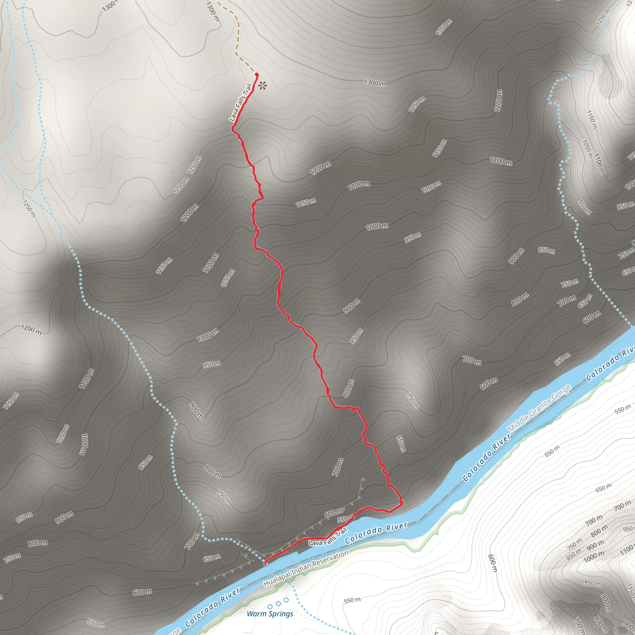 Lava Falls Trail mobile static map
