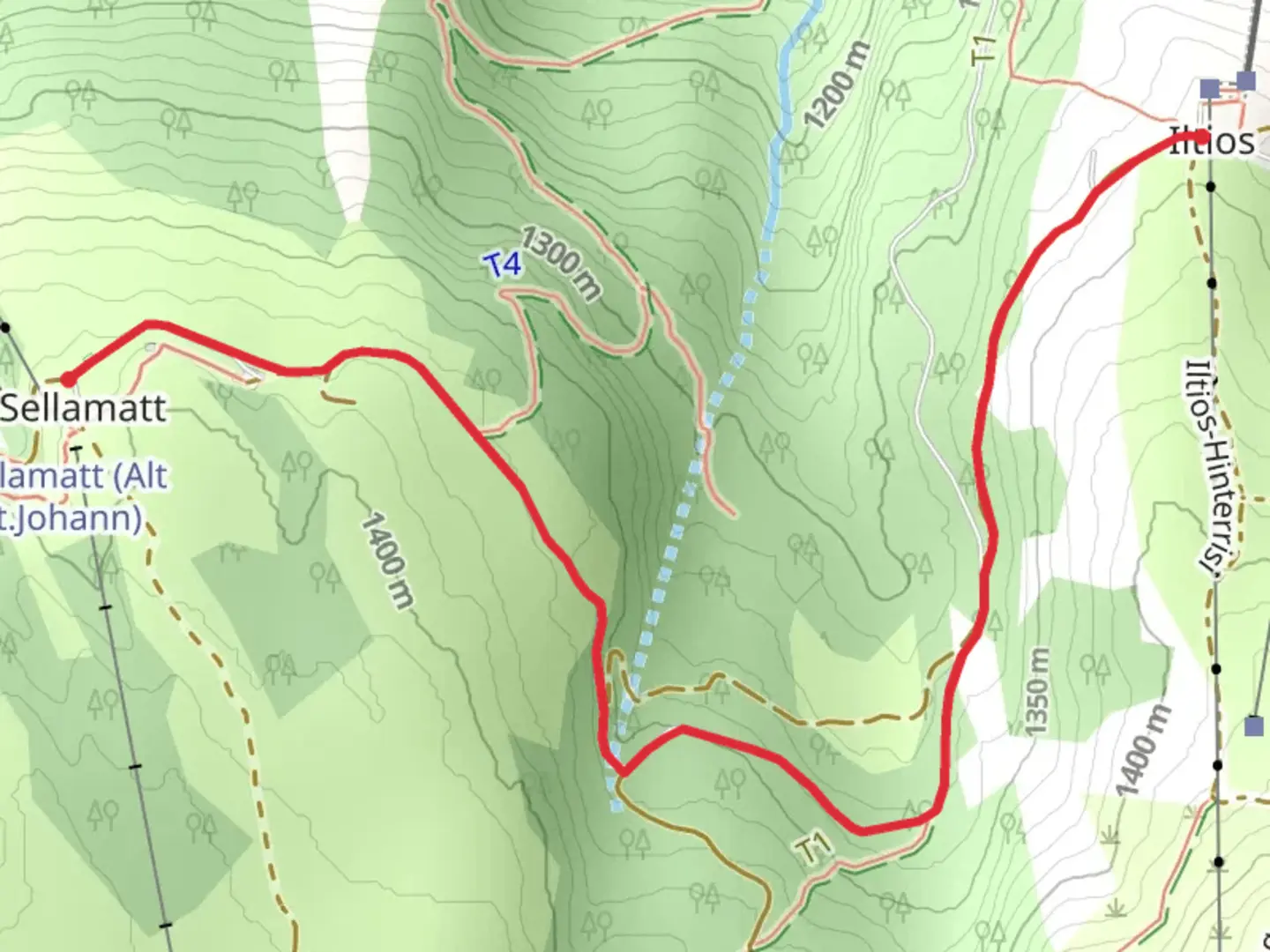 An image depicting the trail Klangweg and its surrounding area.