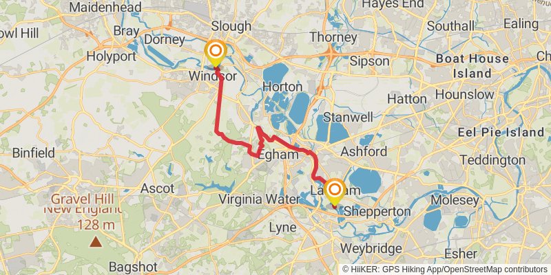 London Green Belt Way stage 18 Map