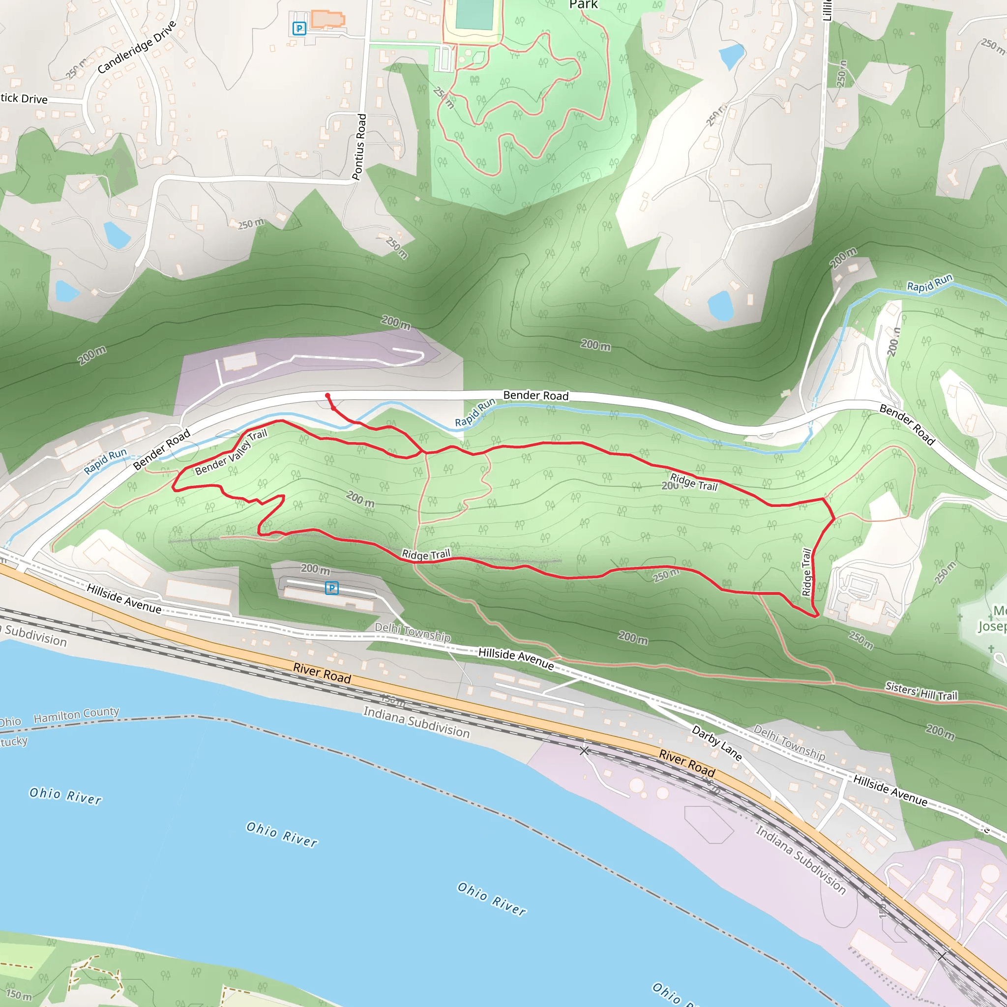 North Paw Paw Gap and Ridge Loop Trail mobile static map