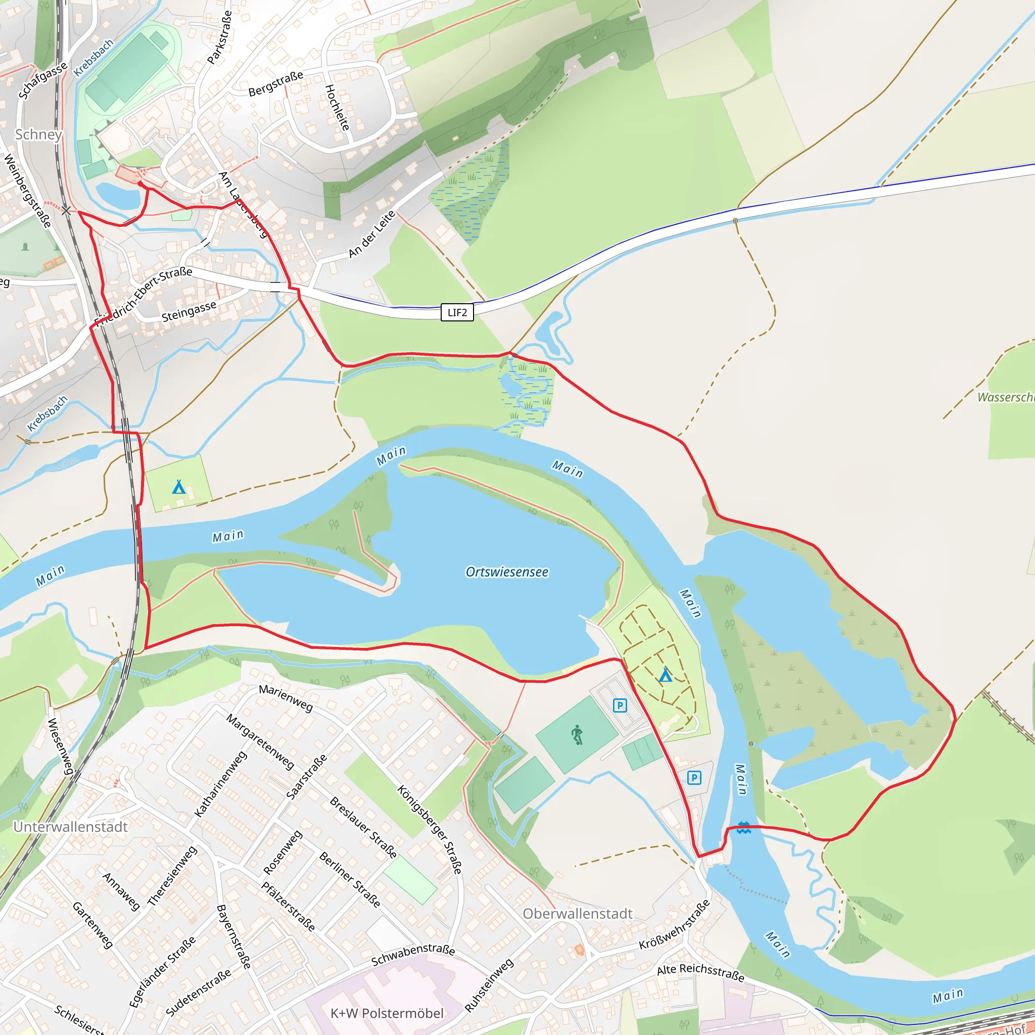 Ortswiesensee Loop mobile static map