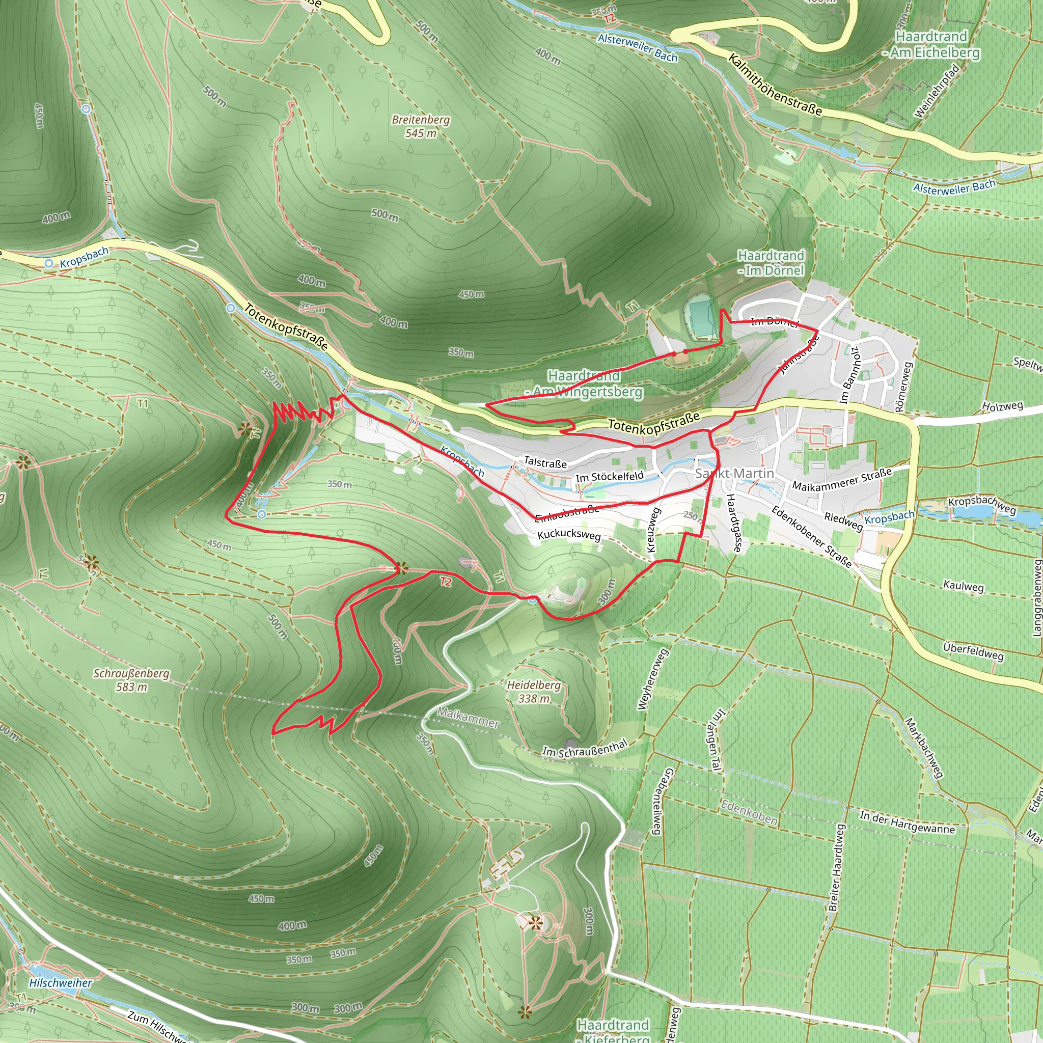 EXPO Rundweg St Martin and Edenkoben Naturpark Pfaelzerwald 1 mobile static map