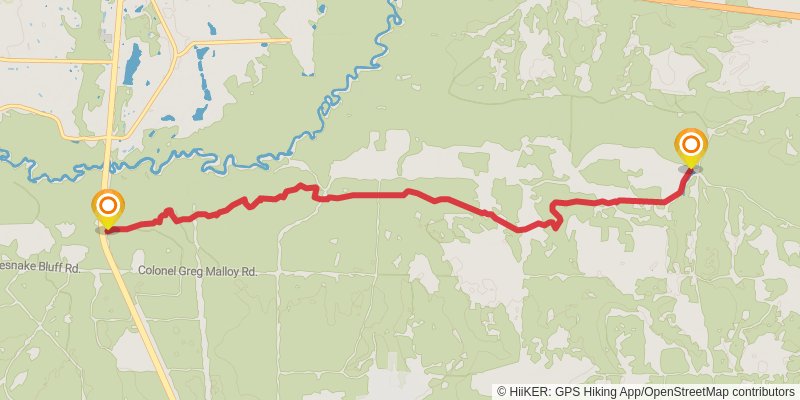 Florida National Scenic Trail - Eglin East stage 4 Map