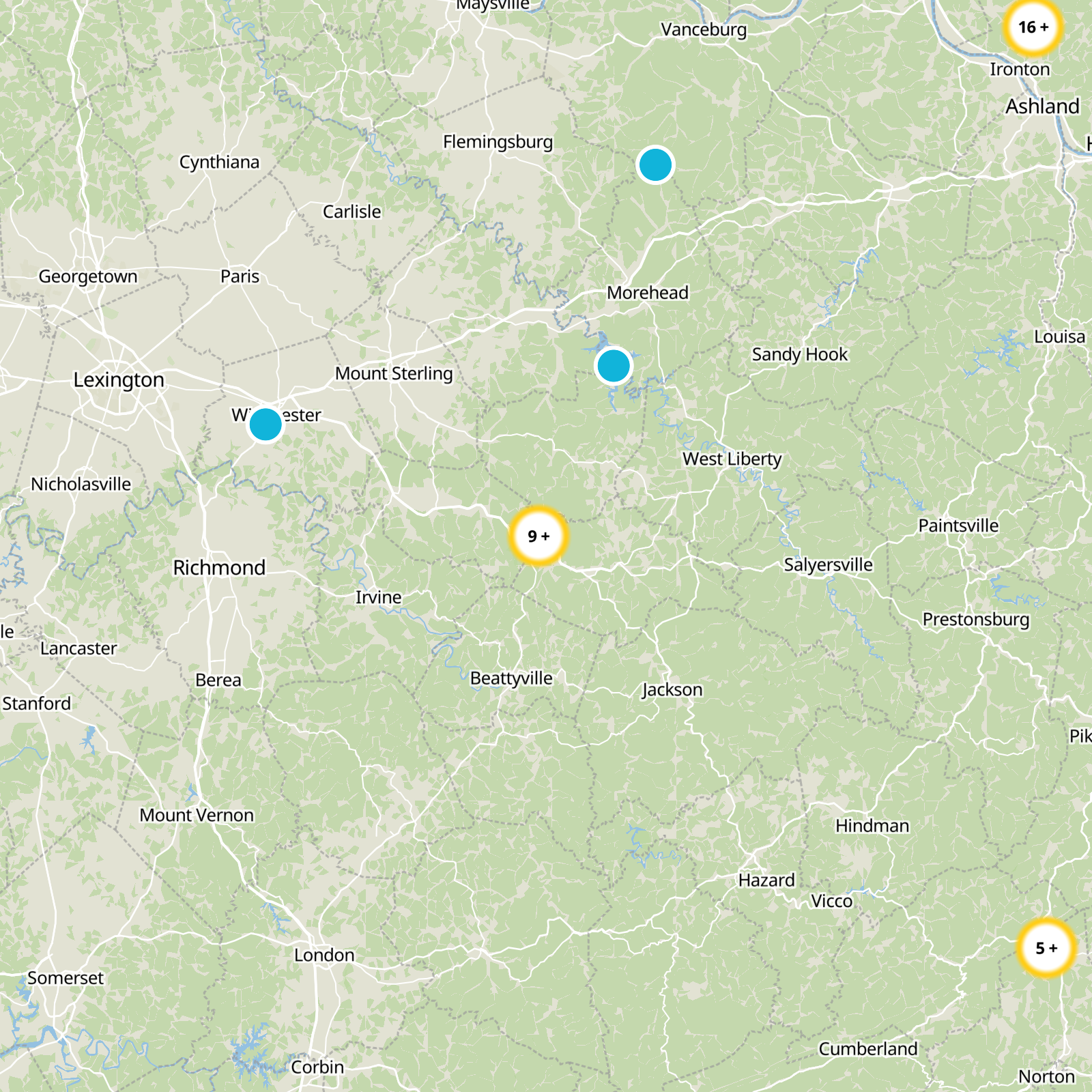 Wolfe County Static Map