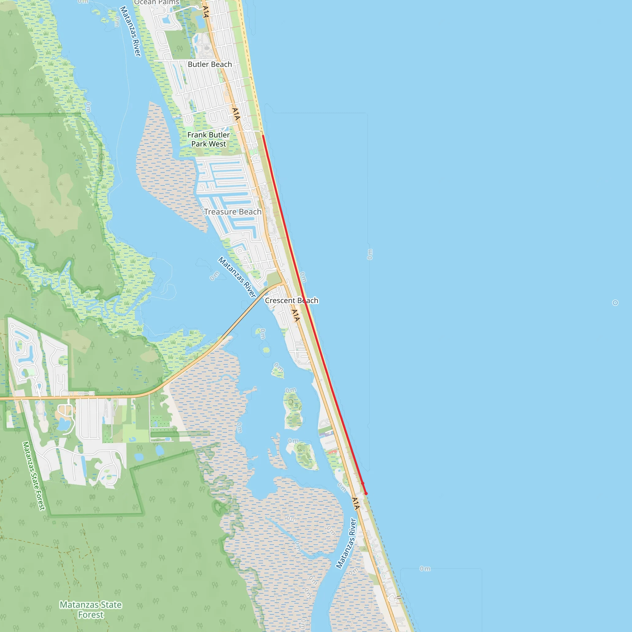 Crescent Beach Walk mobile static map