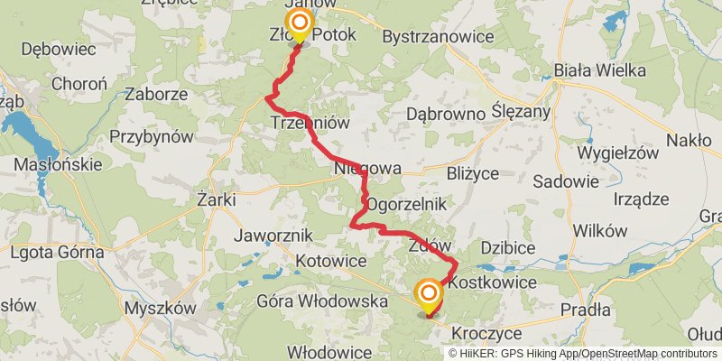 Orle Gniazda Trail stage 3 Map