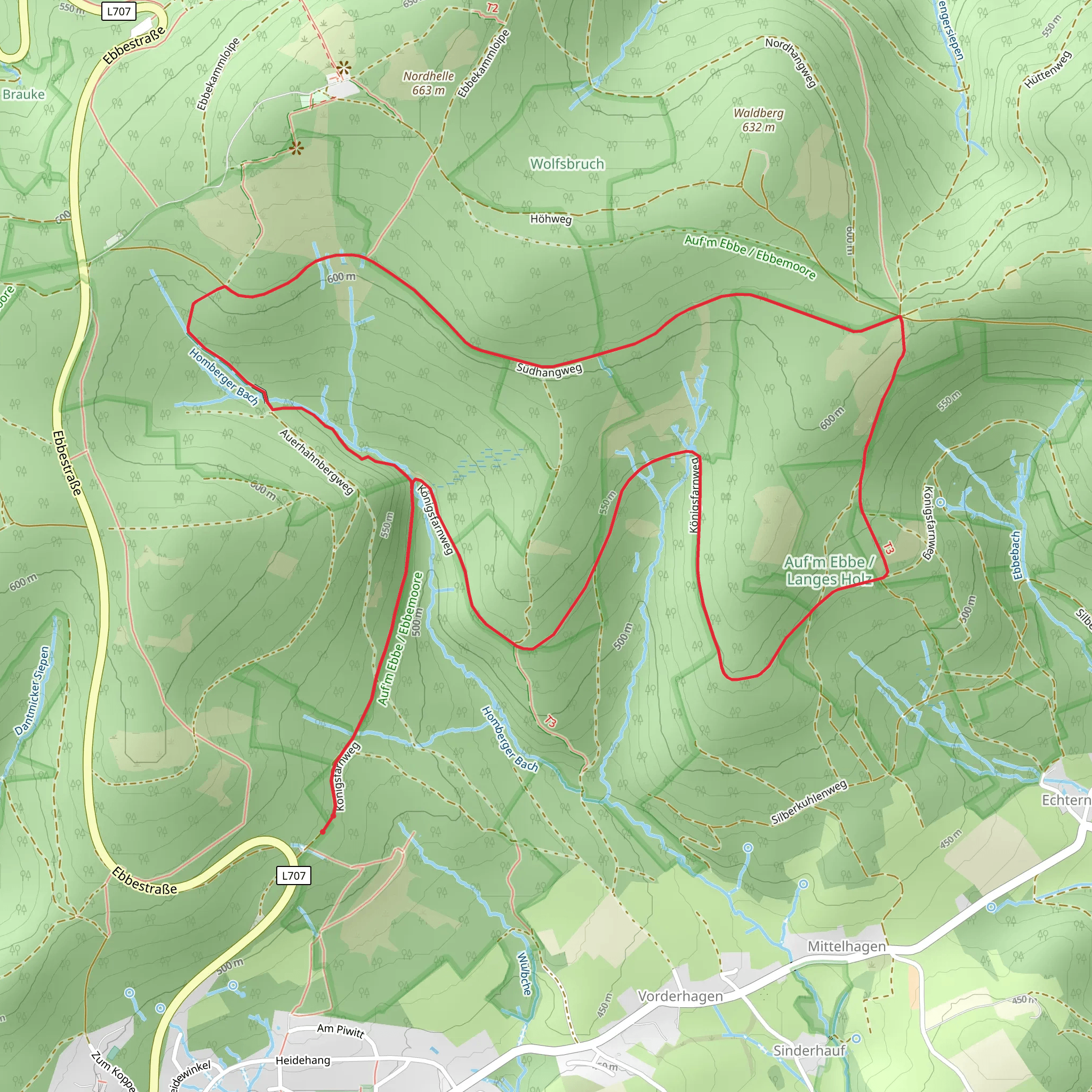 Langes Holz Loop mobile static map