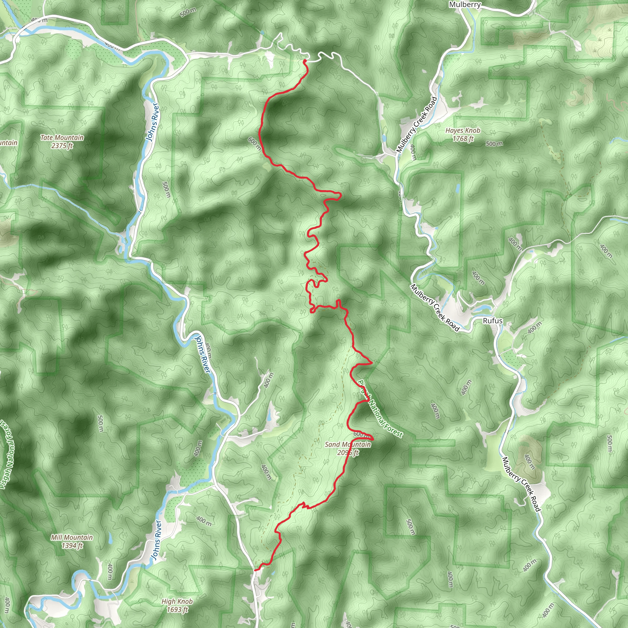 Sand Mountain Trail mobile static map