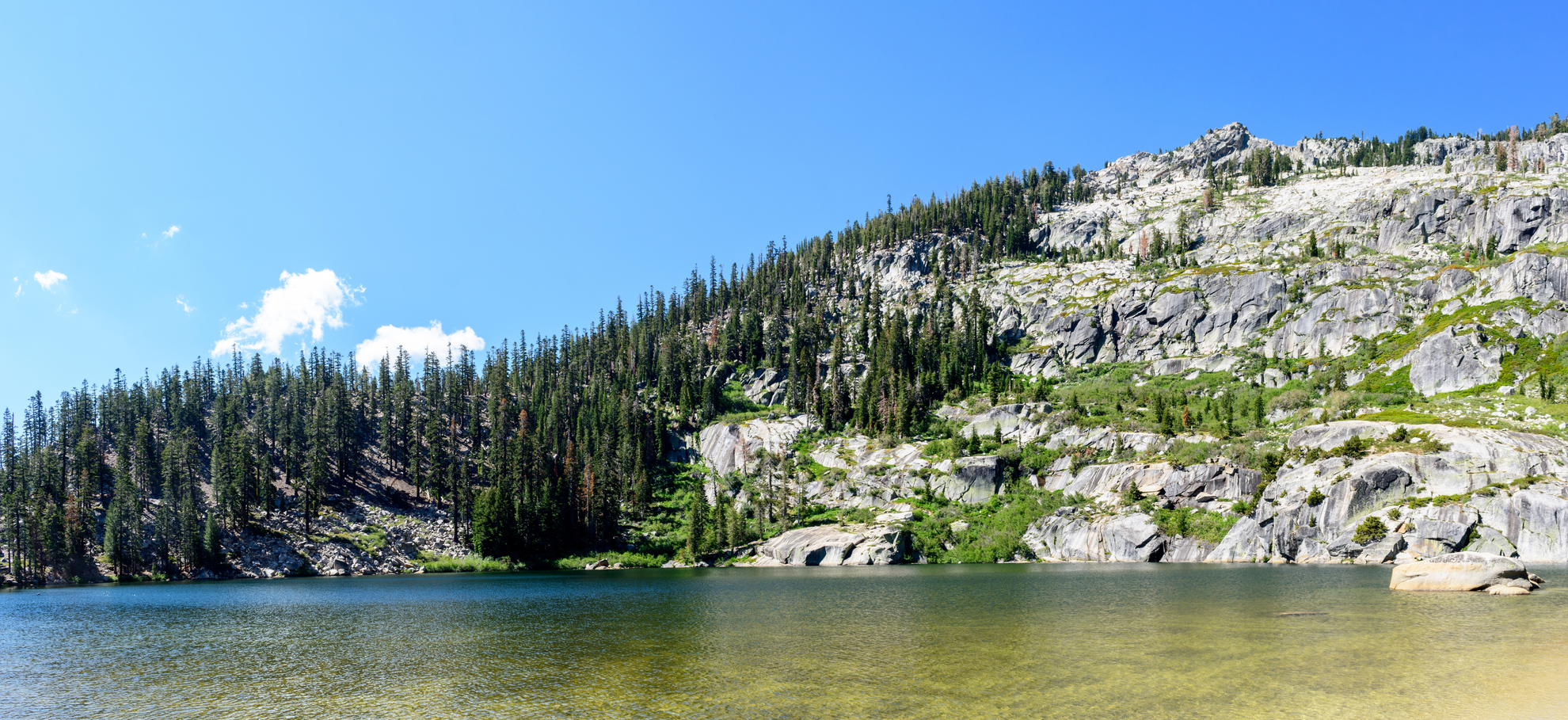An image depicting the trail Upper Angora Lake and its surrounding area.