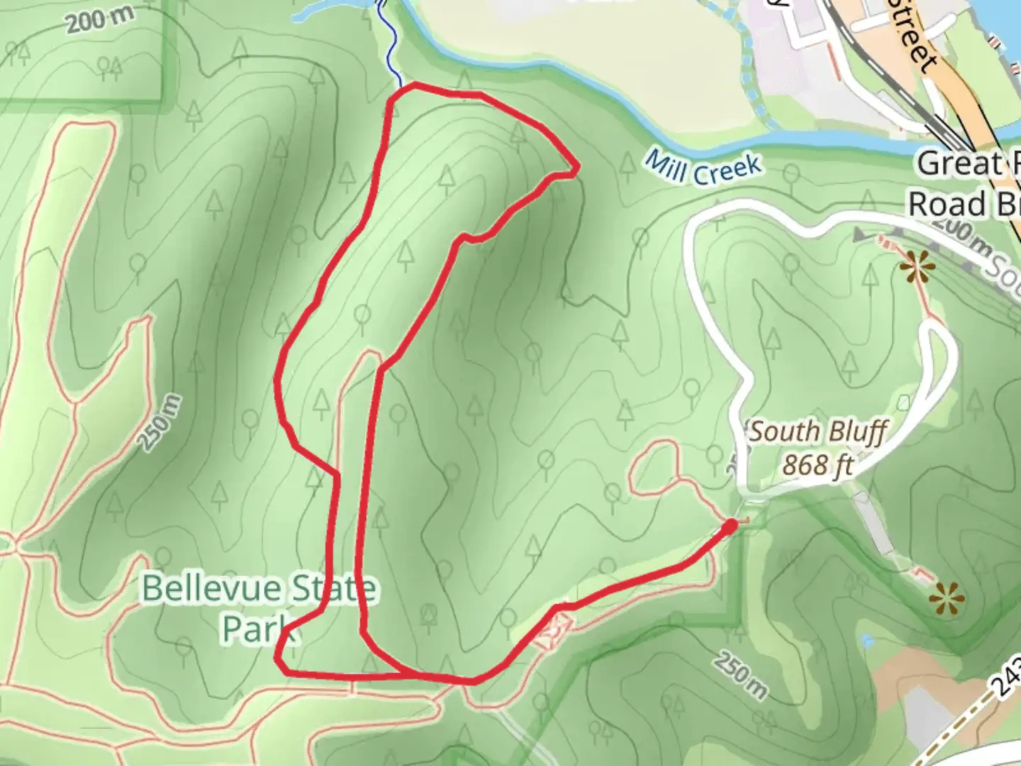 An image depicting the trail Meadow and Quarry Loop Trail and its surrounding area.