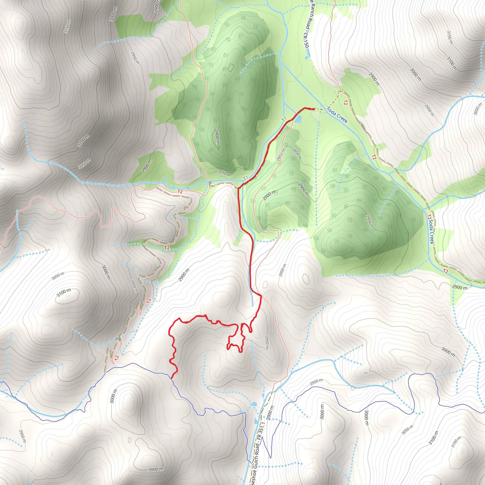 Blair Witch via Soda Creek Trail mobile static map