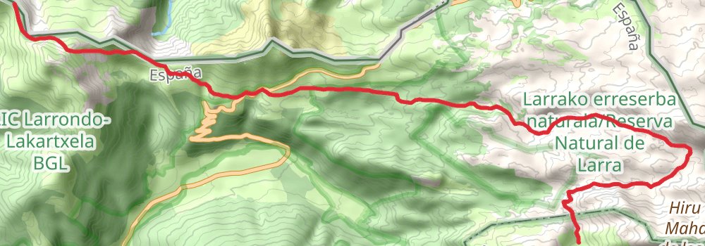 GR 12 - Eukal Herría Trail stage 11 Map